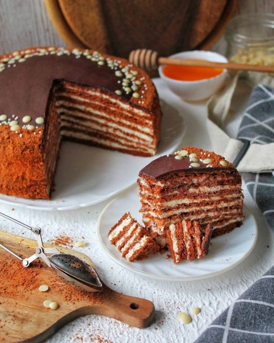 Шоколадный медовик 🍩